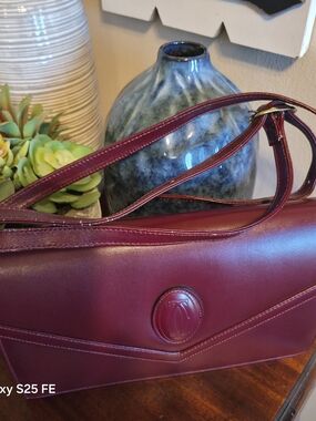 Lemerice Cartier Deep Red Shoulder Bag